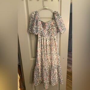 Floral angel sleeve A&F Emerson dress